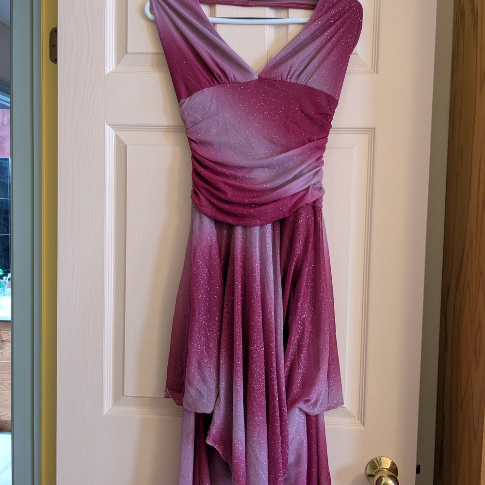 Elegant Sparkling High Low Dress